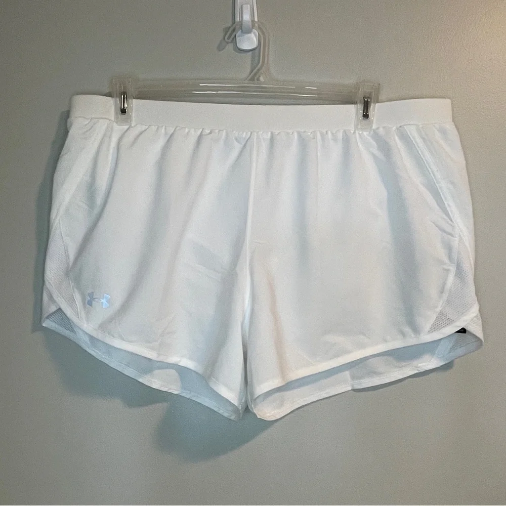 Under Armour NWT White Loose Fit Heatgear Running Shorts Size XXL